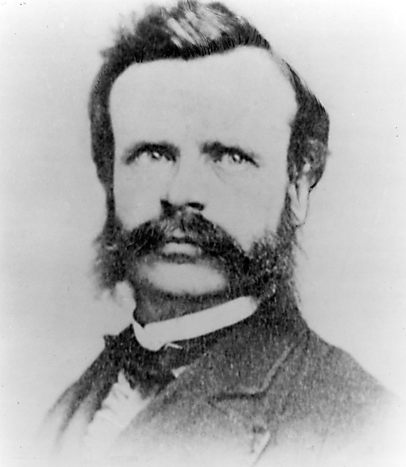Portrait of Powell with a mustache